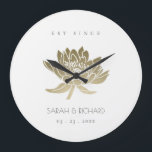 RELOJ REDONDO GRANDE LOTUS DE ORO BLANCO GLAMOROSO PALE SALVAN EL REGAL<br><div class="desc">Si necesita más personalización o cualquier otro elemento que coincida,  no dude en ponerse en contacto conmigo en info@yellowfebstudio.com</div>