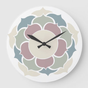 Reloj Redondo Grande Lotus en pastell