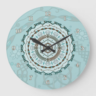 Reloj Redondo Grande Lotus Weave Clock