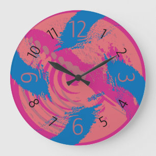 RELOJ REDONDO GRANDE LOVE ART CLOCK KLOCK RETLAX COLORS MEJOR MASANSER 