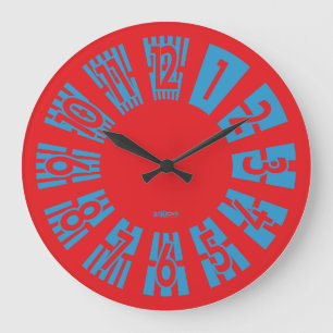 RELOJ REDONDO GRANDE LOVE ART KLOCK BARS & INDIAN COLORS BY MASANSER