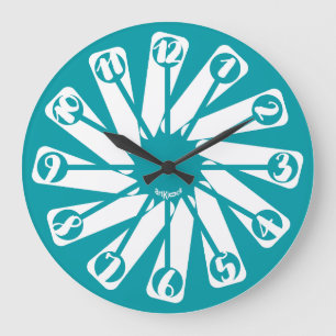 RELOJ REDONDO GRANDE LOVE ART KLOCK BLUE/GREEN PROJECT BY MASANSER