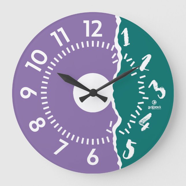 RELOJ REDONDO GRANDE LOVE ART KLOCK BROKEN EFFECT BY MASANSER (Anverso)