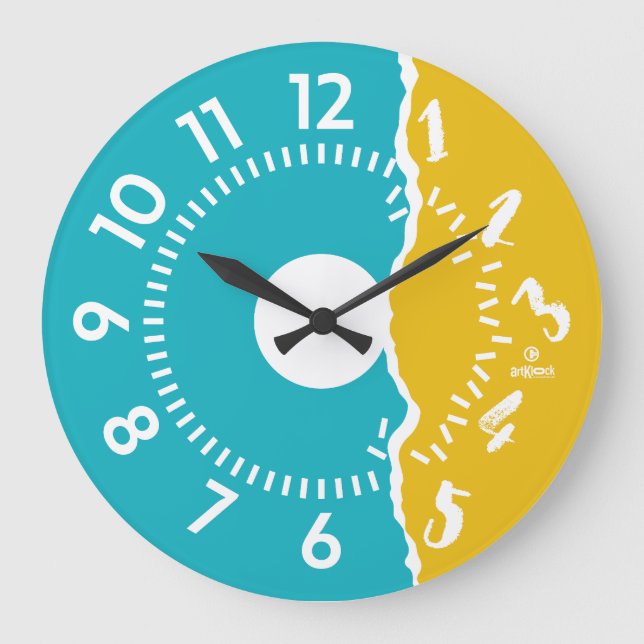 RELOJ REDONDO GRANDE LOVE ART KLOCK BROKEN EFFECT BY MASANSER (Anverso)