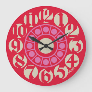 RELOJ REDONDO GRANDE LOVE ART KLOCK BUTTON CHARRO SALAMANCA BY MASANSER