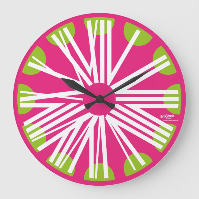 RELOJ REDONDO GRANDE LOVE ART KLOCK CLASSIC OVERLAPPING NUMBERS BY MASA (Anverso)