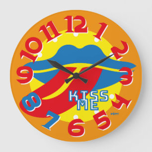 RELOJ REDONDO GRANDE LOVE ART KLOCK KISS ME BY MASANSER