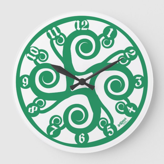 RELOJ REDONDO GRANDE LOVE ART KLOCK MULTI CELTIC SIMBOLS BY MASANSER (Anverso)
