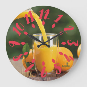 RELOJ REDONDO GRANDE LOVE ART KLOCK NATURAL FRUIT ORANGE BY MASANSER