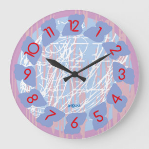 RELOJ REDONDO GRANDE LOVE ART KLOCK PASTELS COLORS BY MASANSER