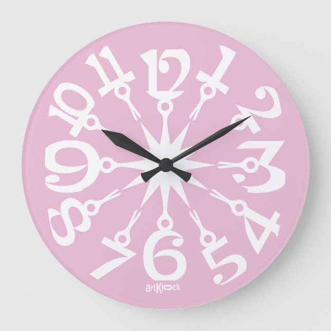 RELOJ REDONDO GRANDE LOVE ART KLOCK PINK PROJECT BY MASANSER (Anverso)