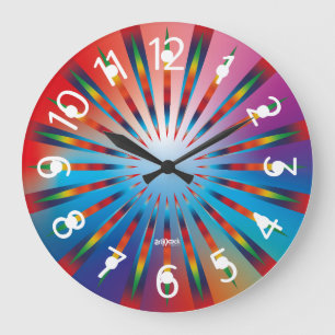 RELOJ REDONDO GRANDE LOVE ART KLOCK POWER GRADIENTS COLORS BY MASANSER