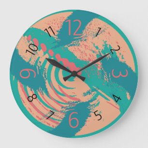 RELOJ REDONDO GRANDE LOVE ART KLOCK RETLAX COLORS BY MASANSER
