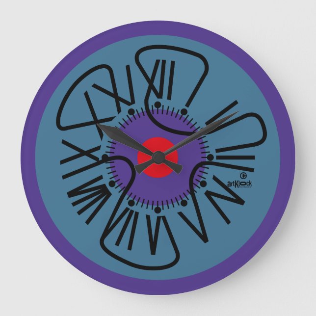 RELOJ REDONDO GRANDE LOVE ART KLOCK ROMANESQUE FANTASY BY MASANSER (Anverso)