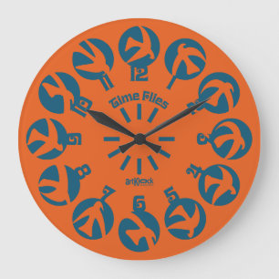 RELOJ REDONDO GRANDE LOVE ART KLOCK TIME FLIES BY MASANSER