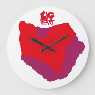 Reloj Redondo Grande Love.Big heart/Corazon Grande love by Masanser pix