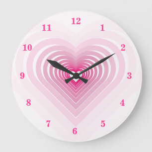 Reloj Redondo Grande Love Clock - My Heart Beats For You - My Love
