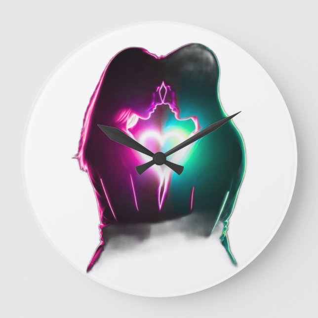 Reloj Redondo Grande Love Couple (Anverso)