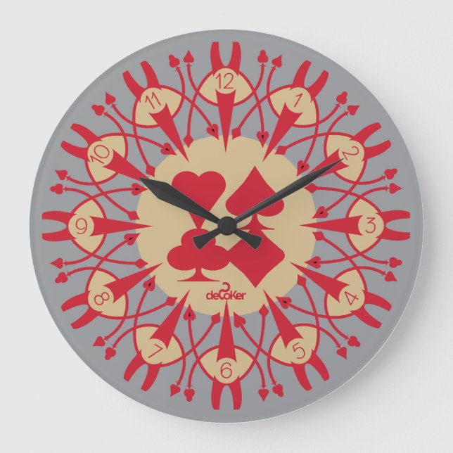 RELOJ REDONDO GRANDE LOVE DEC POKER DECORATIVE BY MASANSER (Anverso)