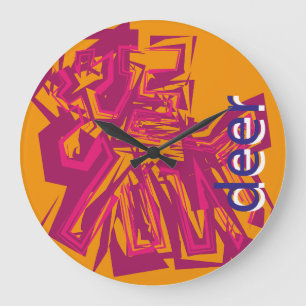 Reloj Redondo Grande LOVE GEOMESKY ANIMALS deerBY MASANSER