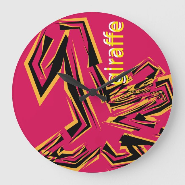 Reloj Redondo Grande LOVE GEOMESKY ANIMALS giraffel BY MASANSER (Anverso)