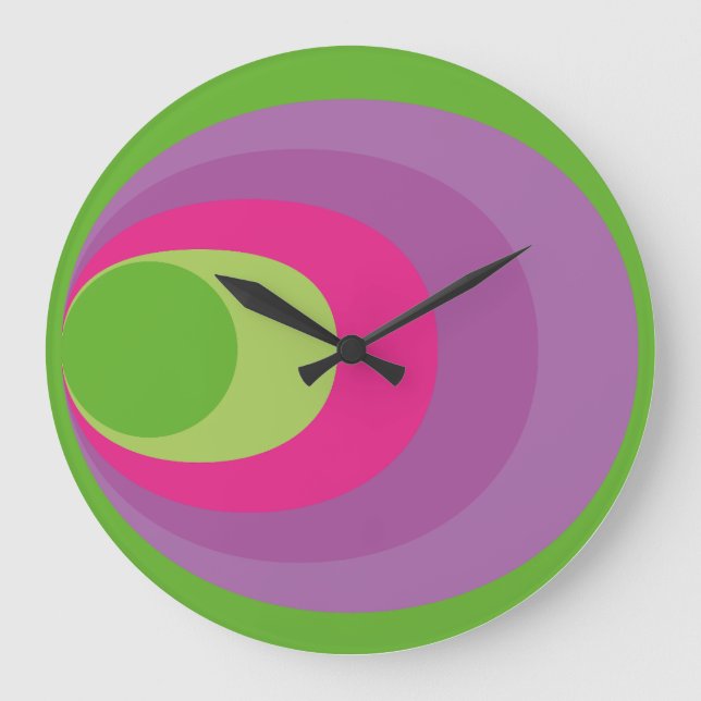 Reloj Redondo Grande LOVE Geomesky by Masanser Pixelat (Anverso)