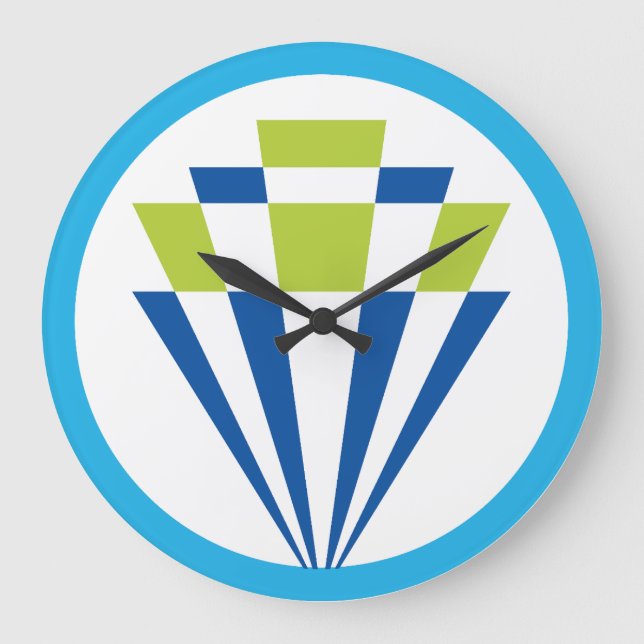 Reloj Redondo Grande LOVE Geomesky DIAMOND by Masanser Pixelat (Anverso)