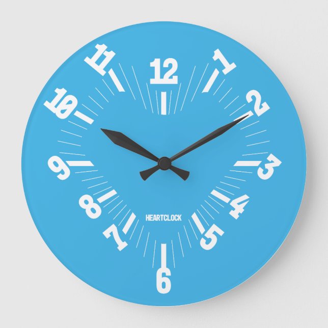 Reloj Redondo Grande Love HEART TIME BY MASANSER PIXELAT (Anverso)