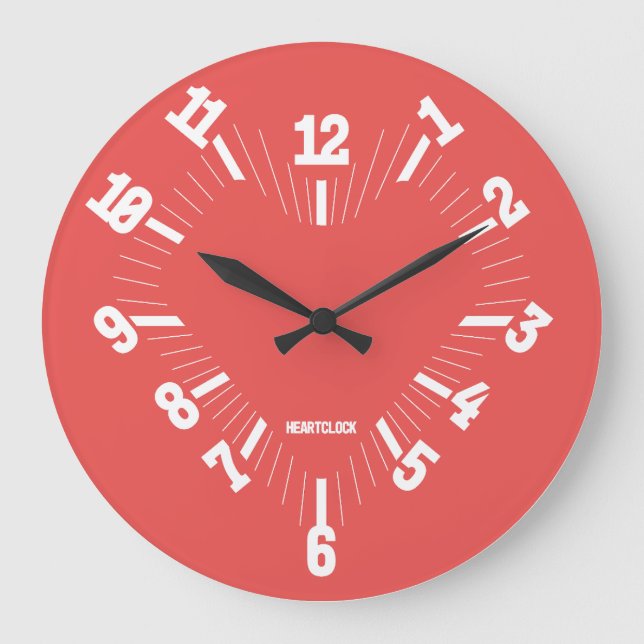 Reloj Redondo Grande Love HEART TIME BY MASANSER PIXELAT (Anverso)