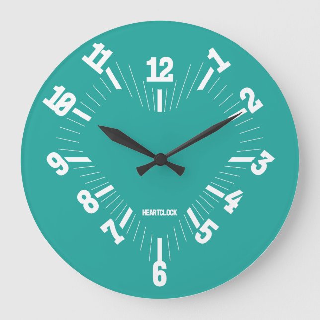 Reloj Redondo Grande Love HEART TIME BY MASANSER PIXELAT (Anverso)