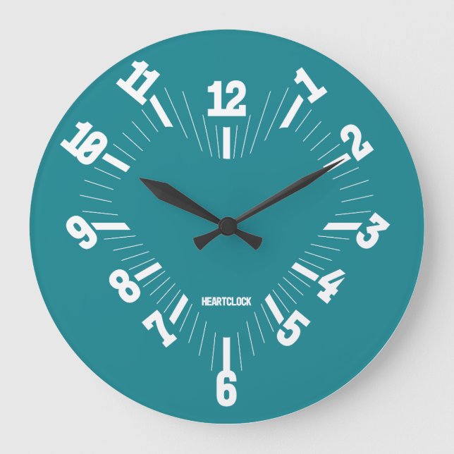 Reloj Redondo Grande Love HEART TIME BY MASANSER PIXELAT (Anverso)