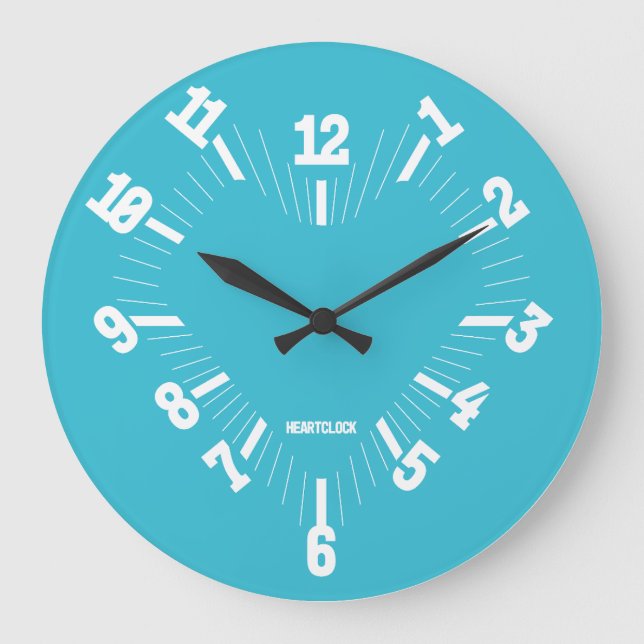 Reloj Redondo Grande Love HEART TIME BY MASANSER PIXELAT (Anverso)