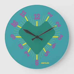 Reloj Redondo Grande Love HEART TIME BY POP ART MASANSER PIXELAT