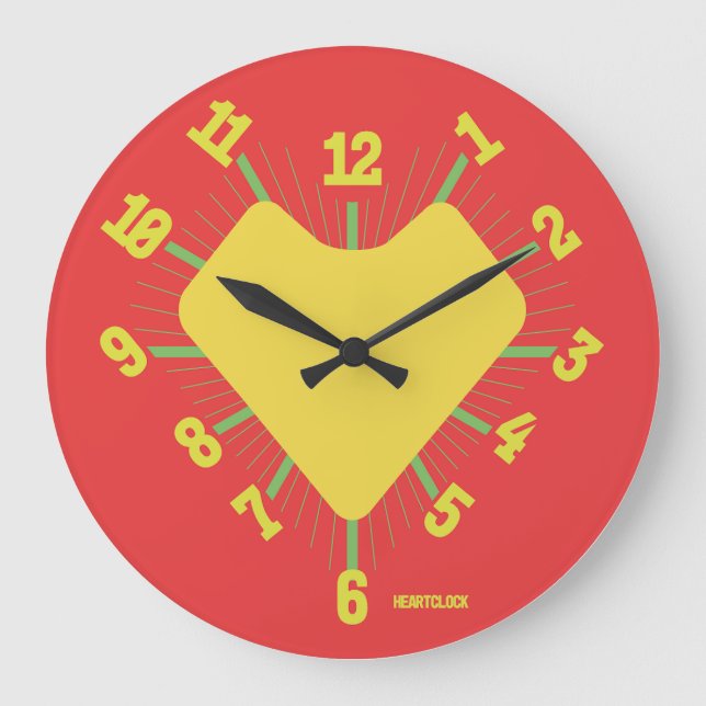 Reloj Redondo Grande Love HEART TIME BY POP ART MASANSER PIXELAT (Anverso)