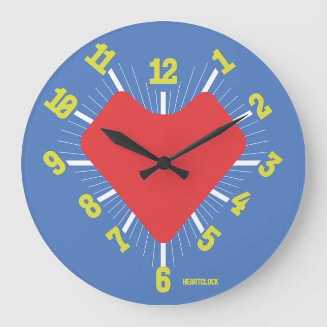 Reloj Redondo Grande Love HEART TIME BY POP ART MASANSER PIXELAT (Anverso)