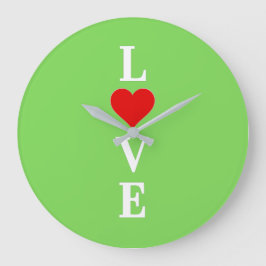Reloj Redondo Grande LOVE Lime Green