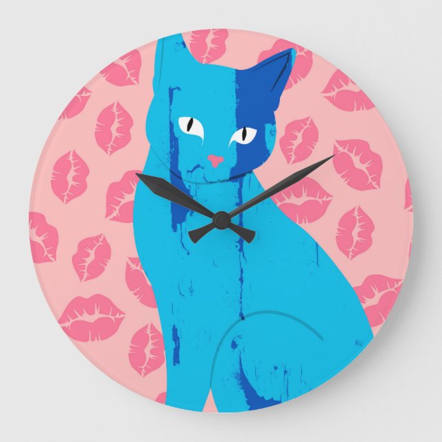 Reloj Redondo Grande Love Meow-ment (Anverso)