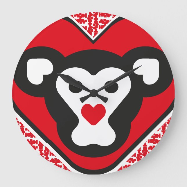 Reloj Redondo Grande LOVE MONKEY LOVE SPECIAL by Masanser (Anverso)