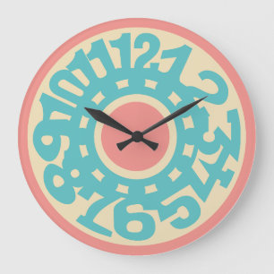 Reloj Redondo Grande LOVE Original Number Pastel colors by Masanser