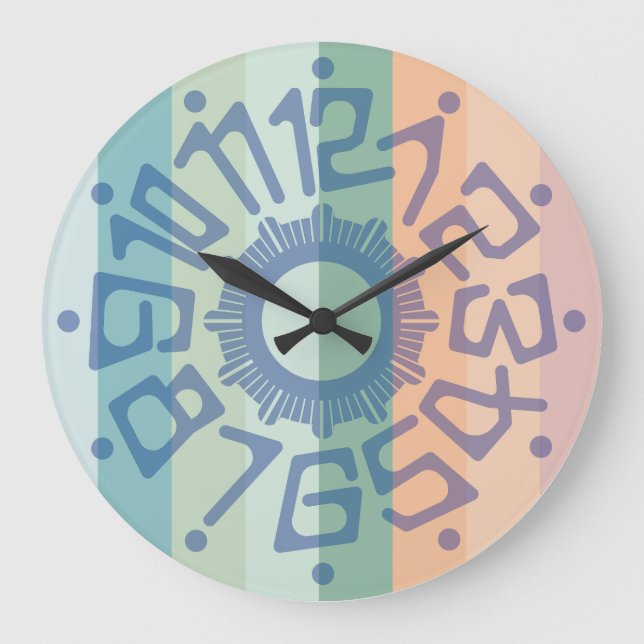 Reloj Redondo Grande Love PASTEL COLORS  by Masanser (Anverso)