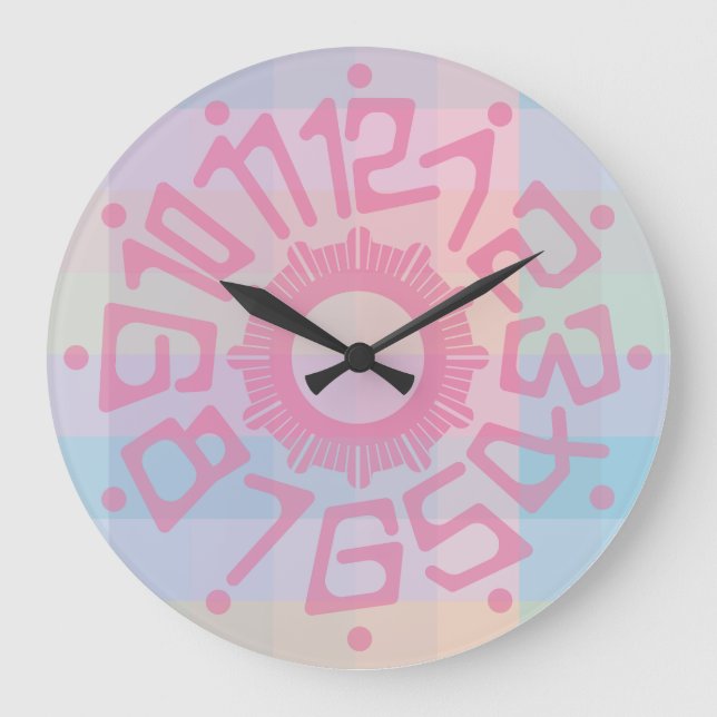 Reloj Redondo Grande Love PASTEL COLORS  by Masanser (Anverso)