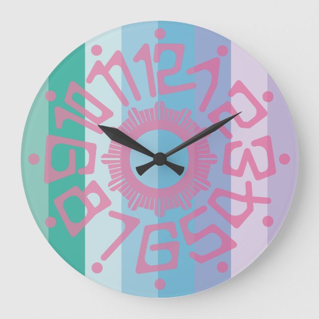 Reloj Redondo Grande Love PASTEL COLORS  by Masanser (Anverso)