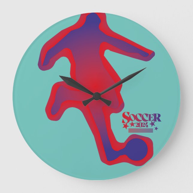 RELOJ REDONDO GRANDE LOVE SOCCER BY MASANSER PIXELAT (Anverso)