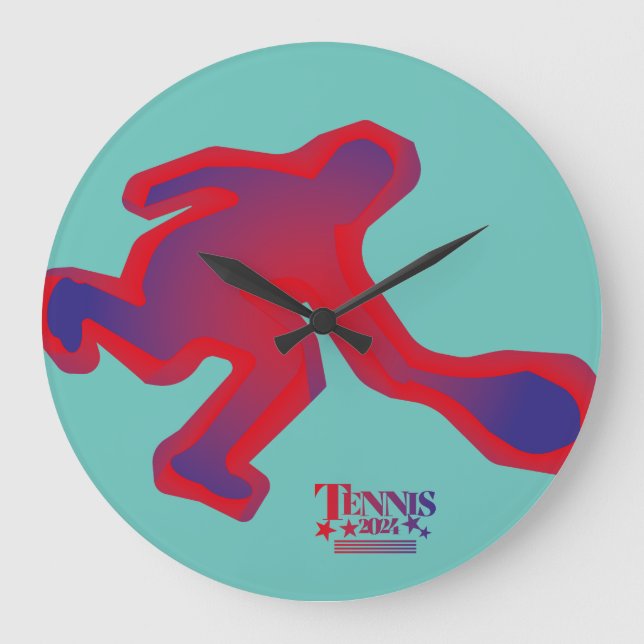 RELOJ REDONDO GRANDE LOVE TENNIS BY MASANSER PIXELAT (Anverso)