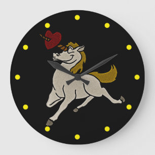 Reloj Redondo Grande Love Unicorn