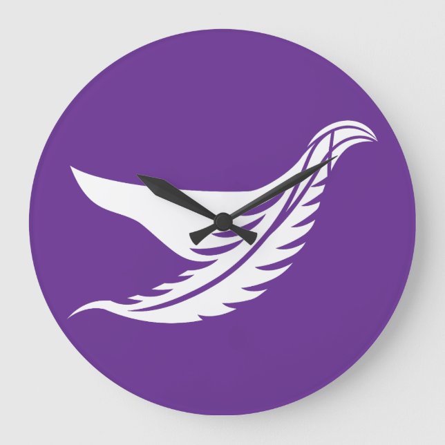 RELOJ REDONDO GRANDE LOVE WHITE BIRD BY MASANSER (Anverso)