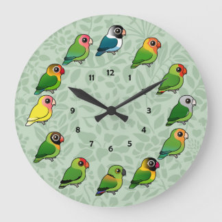 Reloj Redondo Grande Lovebird Clock