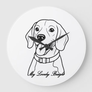 Reloj Redondo Grande Lovely Beagle