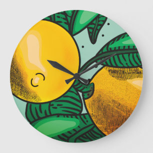 Reloj Redondo Grande Lovely Lemons Oven Mitt and Pot Holders