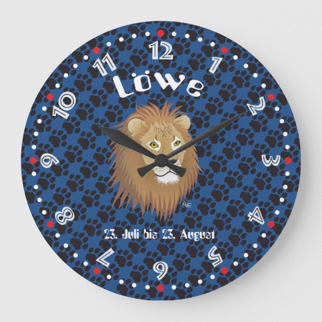 Reloj Redondo Grande Löwe 23. Juli bis 22. August Uhr (Anverso)